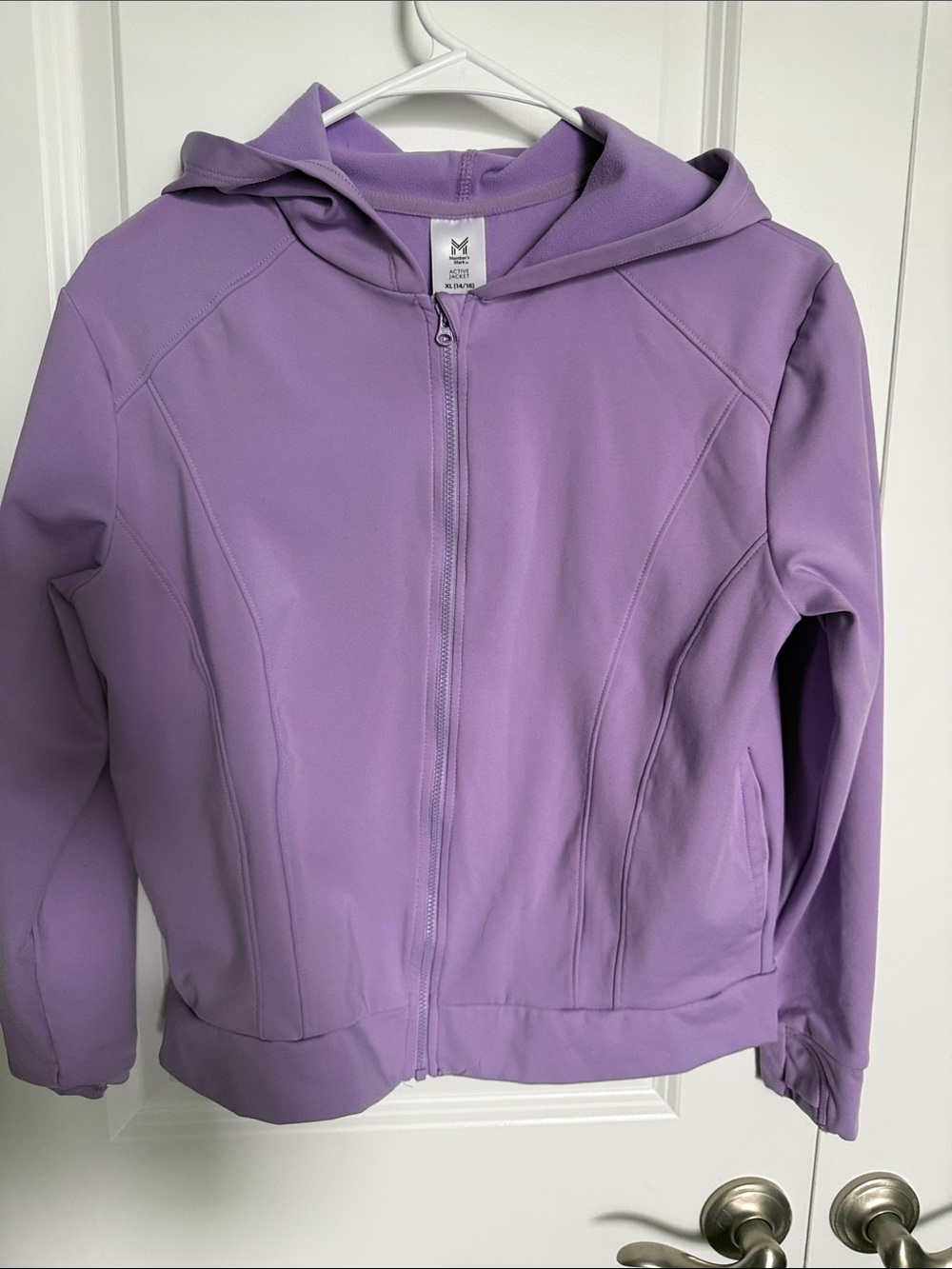 Kids Lavender Hooded Zip-Up Jacket